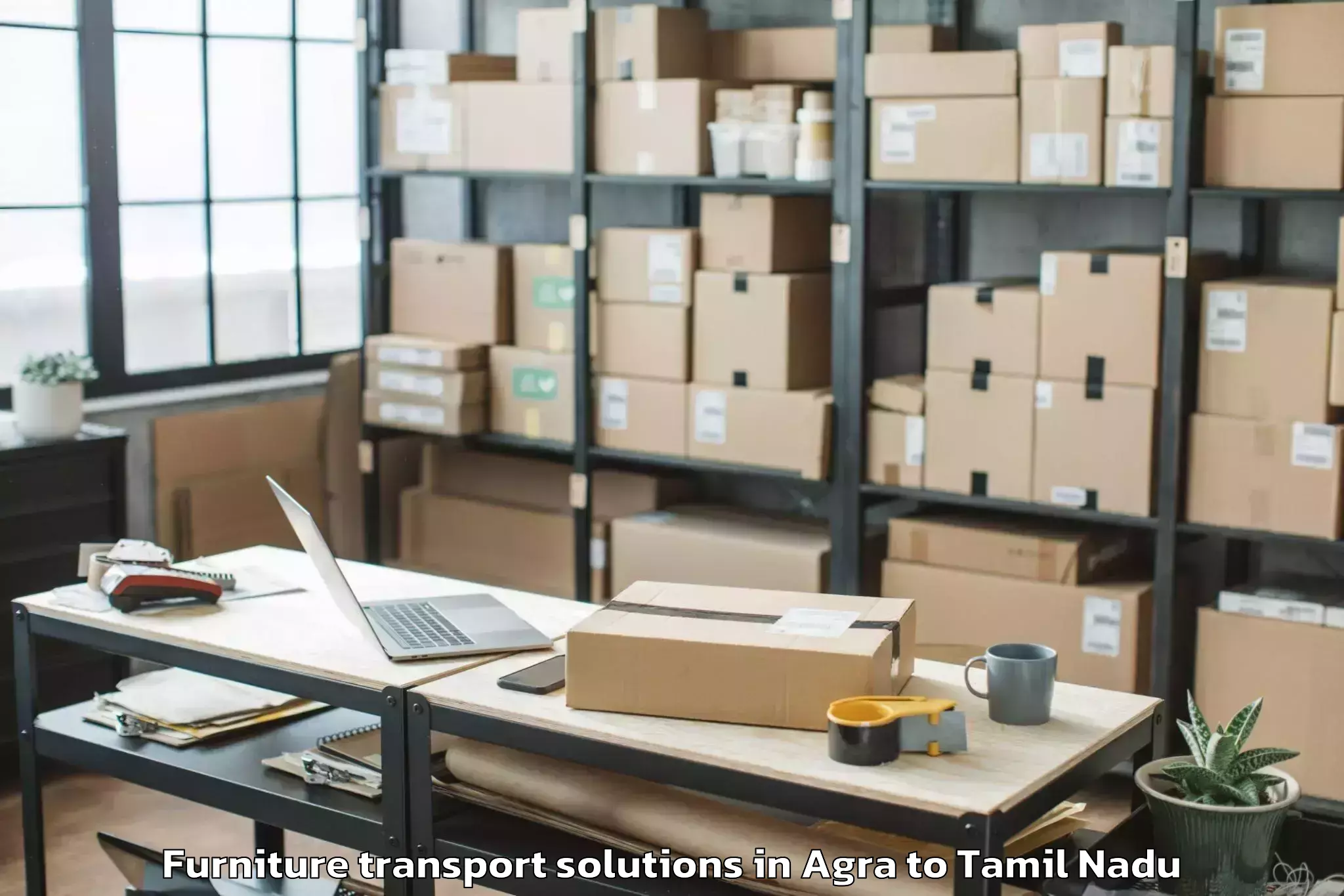 Expert Agra to Korampallam Furniture Transport Solutions